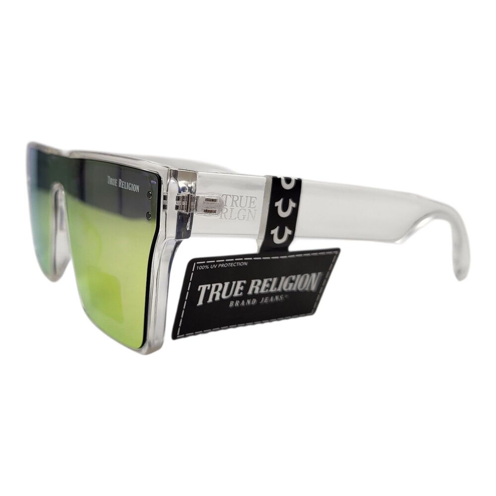 True Religion Mens Shield Sunglasses Clear Frames New